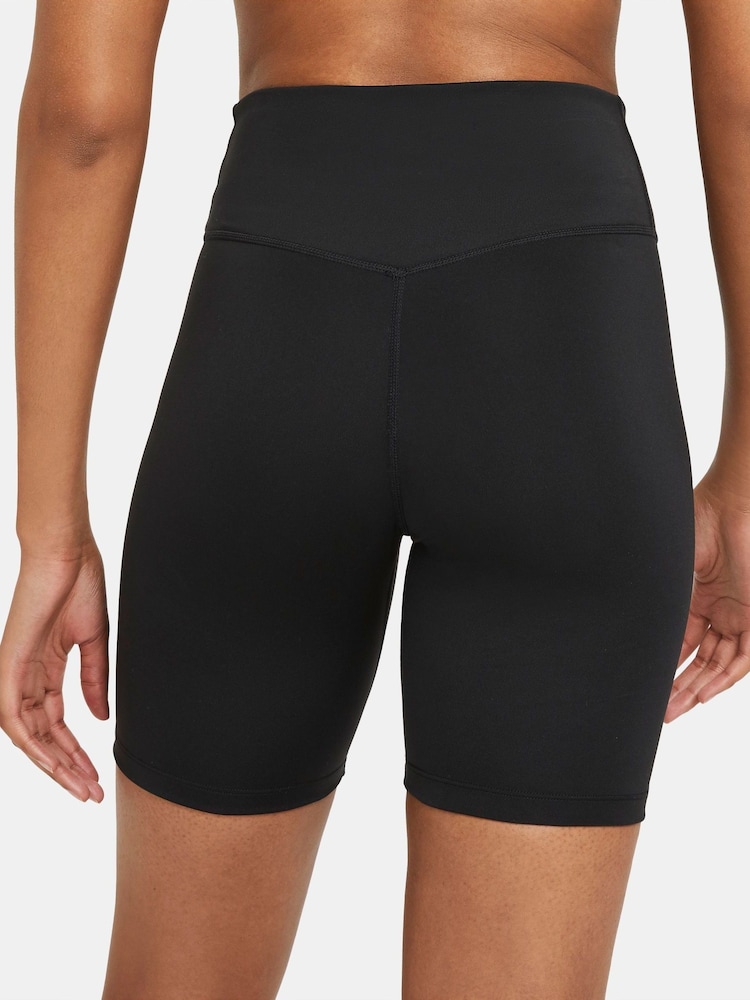 Nike Black One Mid Rise 7 Inch Shorts - Image 2 of 6