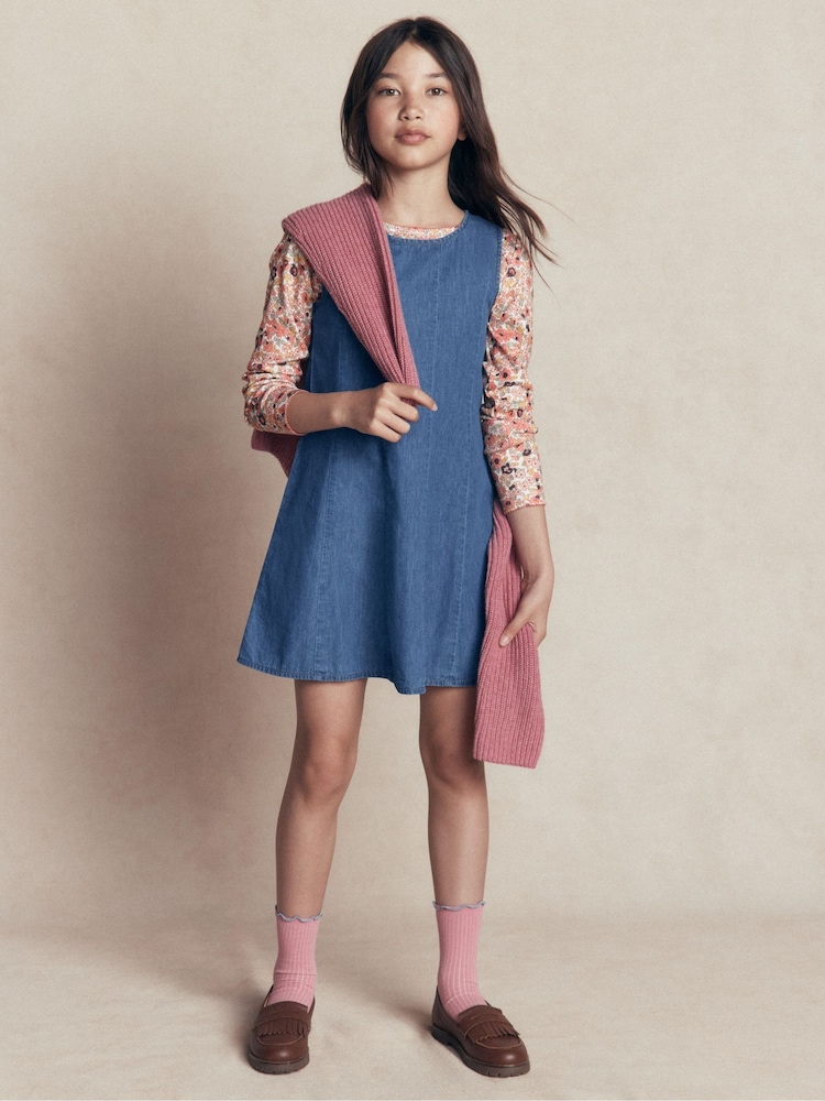 Boden Blue Willa Pinafore Dress - Image 1 of 5