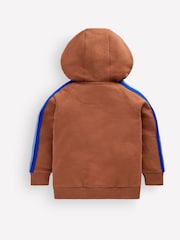 Boden Brown Tape Detail Zip-Through Hoodie - Image 2 of 3