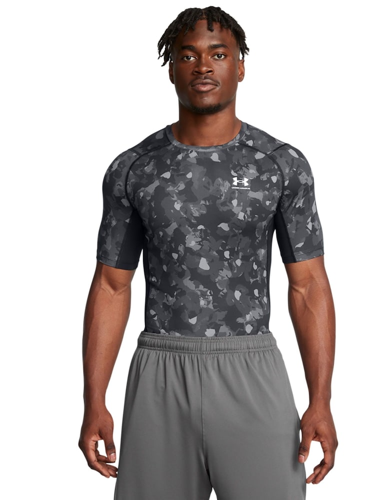 Under Armour Black HG Armour Printed T-Shirt - Image 1 of 4
