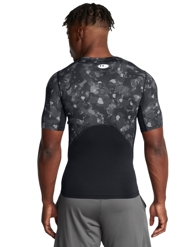Under Armour Black HG Armour Printed T-Shirt - Image 2 of 4