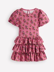 Boden Pink Ruffle Skirt Jersey Dress - Image 1 of 3
