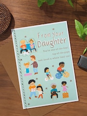 Hallmark Green Fathers Day Card from Daughter Embossed Design - Image 1 of 4