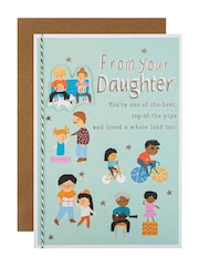 Hallmark Green Fathers Day Card from Daughter Embossed Design - Image 2 of 4