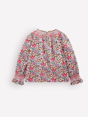 Boden Cream Smocked Printed Blouse - Image 2 of 3