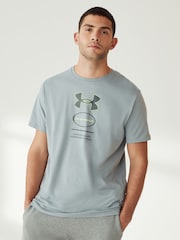 Under Armour Grey Branded GEL Stack T-Shirt - Image 1 of 6