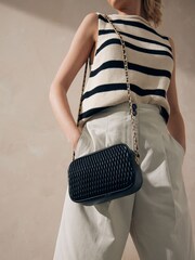Black Quilted Camera Bag - Image 1 of 10