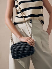 Black Quilted Camera Bag - Image 3 of 10