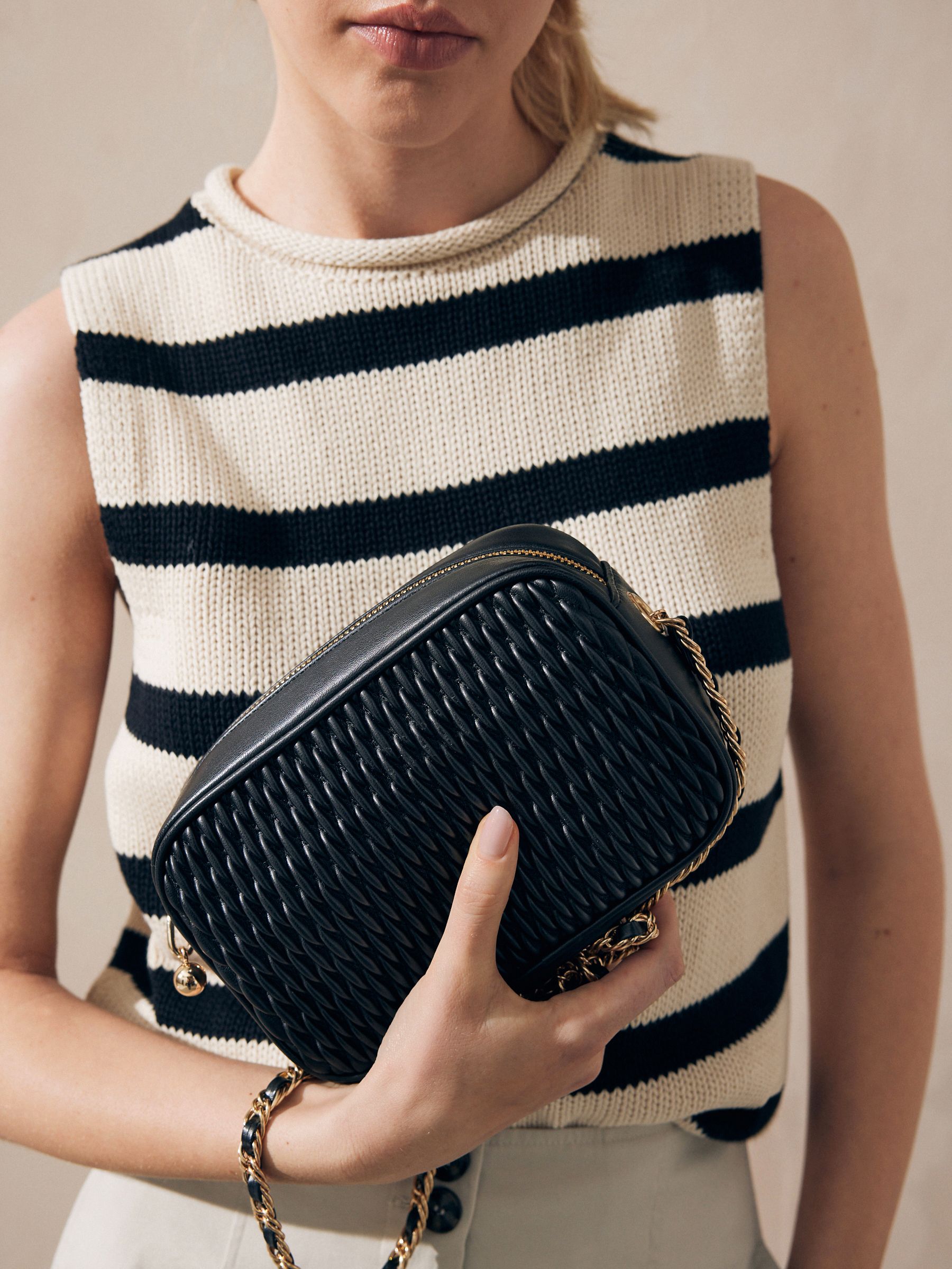 Buy Black Quilted Camera Bag from Next Luxembourg