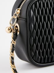Black Quilted Camera Bag - Image 8 of 10