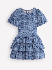 Boden Blue Ruffle Skirt Jersey Dress - Image 1 of 3