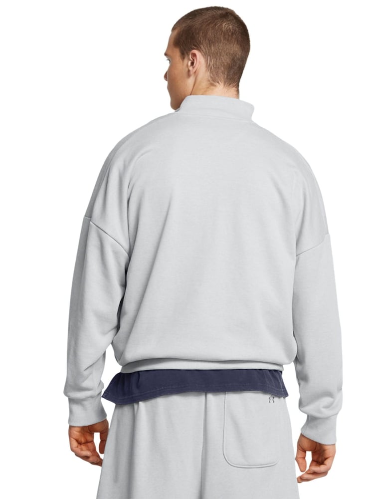 Under Armour Grey Icon HWT Terry OS 1/2 Zip Sweatshirt - Image 2 of 6