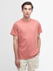 Barbour® Pink Clay Mens 100% Cotton Sports T-Shirt - Image 1 of 7