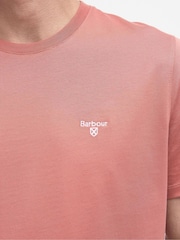 Barbour® Pink Clay Mens 100% Cotton Sports T-Shirt - Image 5 of 7