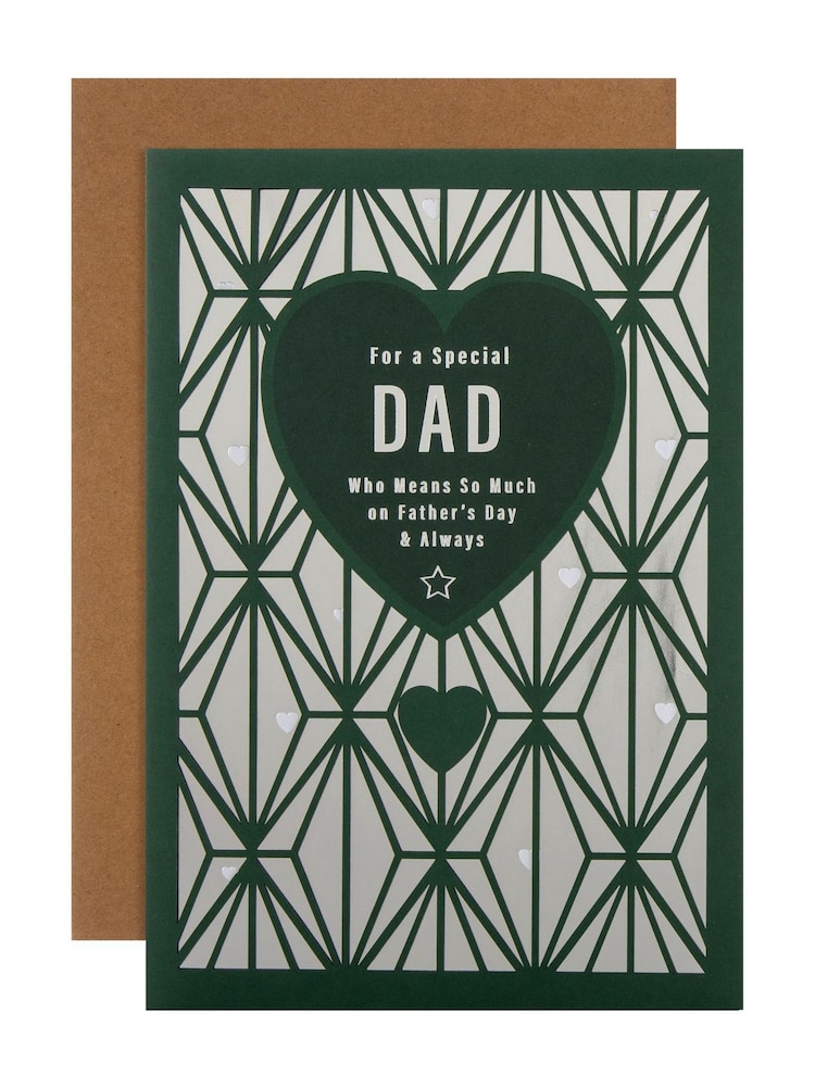 Hallmark Green Fathers Day Card for Special Dad Laser Cut Design - Image 2 of 4