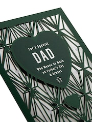 Hallmark Green Fathers Day Card for Special Dad Laser Cut Design - Image 3 of 4
