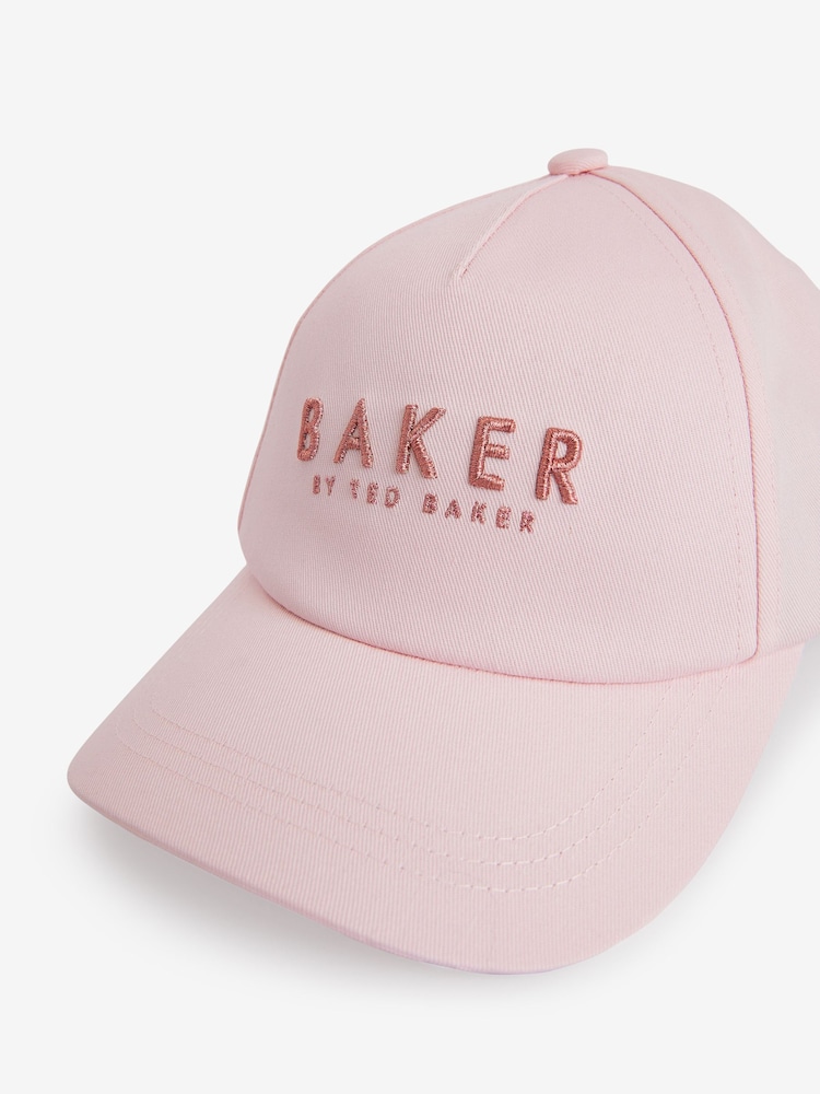 Baker by Ted Baker Girls Pink Twill Baseball Cap - Image 2 of 5