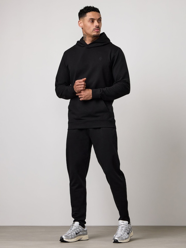 Gym King Black Victory Lightweight Loopback Hoodie - Image 1 of 4 Gym King Black Victory Lightweight Loopback Hoodie - Image 1 of 4