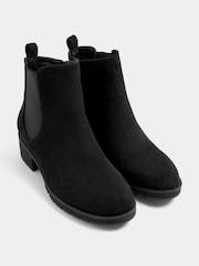 Yours Curve Black Wide Fit Faux Suede Chelsea Boots - Image 3 of 5