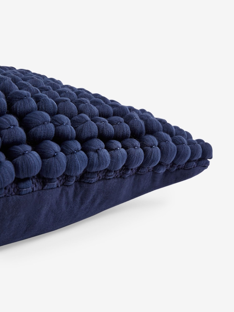 Navy 43 x 43cm Global Bobble Cushion - Image 2 of 5