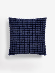 Navy 43 x 43cm Global Bobble Cushion - Image 3 of 5