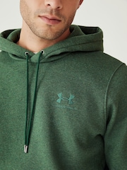 Under Armour Green Essential Fleece Hoodie - Image 4 of 6