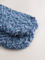 Blue Monster Fun Fluffy Novelty Socks in Box 1 Pack - Image 4 of 6