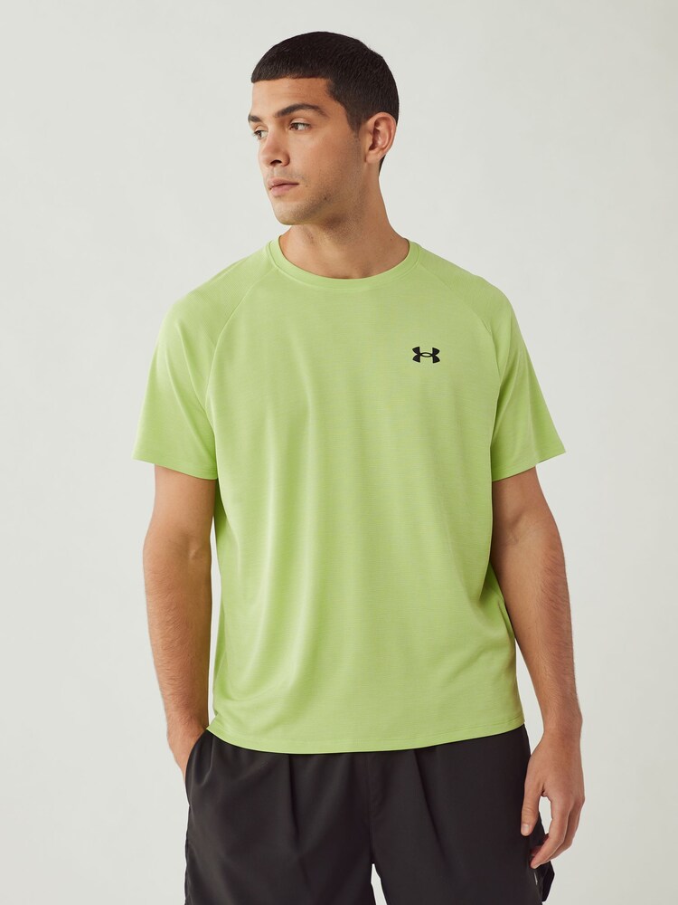 Under Armour Green Tech Textured T-Shirt - Image 1 of 7 Under Armour Green Tech Textured T-Shirt - Image 1 of 7