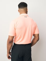 Under Armour Orange Golf Tech Polo Shirt - Image 3 of 4