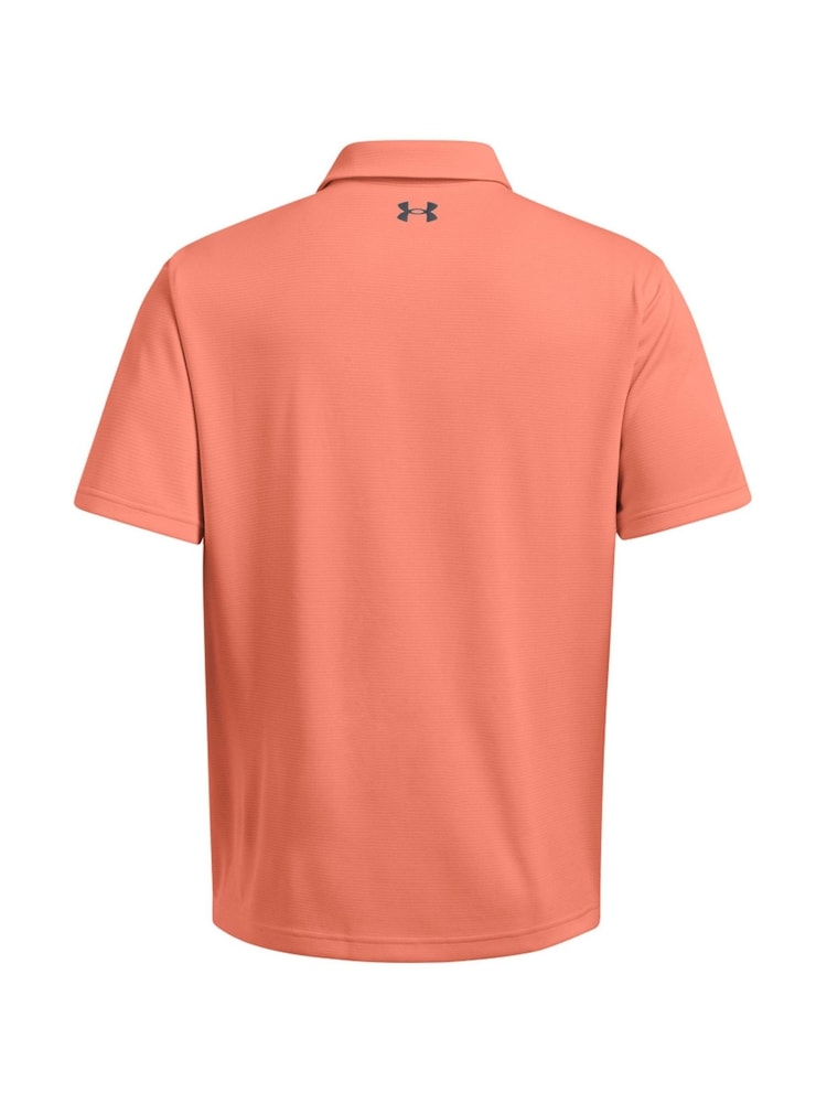 Under Armour Orange Golf Tech Polo Shirt - Image 6 of 6
