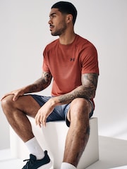 Under Armour Orange Tech Textured T-Shirt - Image 4 of 8