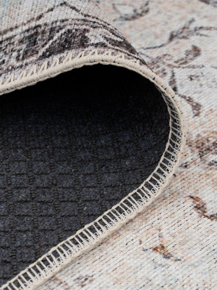 kukoon Beige Washable Margot Flatwoven Vintage Distressed Area Runner - Image 2 of 6 kukoon Beige Washable Margot Flatwoven Vintage Distressed Area Runner - Image 2 of 6