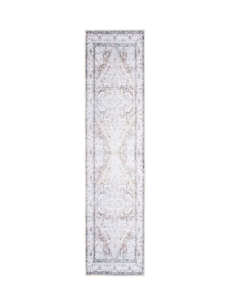 kukoon Beige Washable Margot Flatwoven Vintage Distressed Area Runner - Image 6 of 6 kukoon Beige Washable Margot Flatwoven Vintage Distressed Area Runner - Image 6 of 6