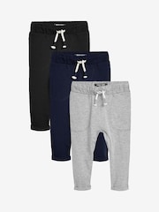 Multi 100% Cotton Lightweight Joggers 3 Pack (3mths-7yrs) - Image 1 of 6