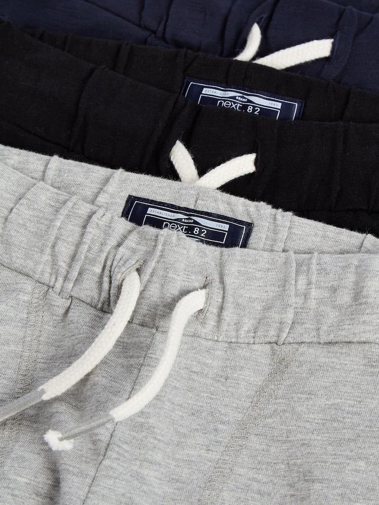 Multi 100% Cotton Lightweight Joggers 3 Pack (3mths-7yrs) - Image 6 of 6