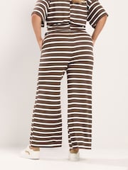 Yours Curve Stripe Tie Waist Trousers - صورة 3 من 6
