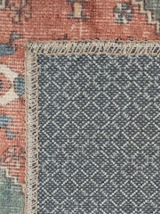 kukoon Terracotta Washable Faro Flatwoven Boho Medallion Distressed Runner - Image 2 of 6