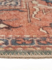 kukoon Terracotta Washable Faro Flatwoven Boho Medallion Distressed Runner - Image 3 of 6