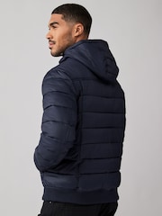 Lyle & Scott Navy Blue Wadded Puffer Jacket - Image 2 of 5