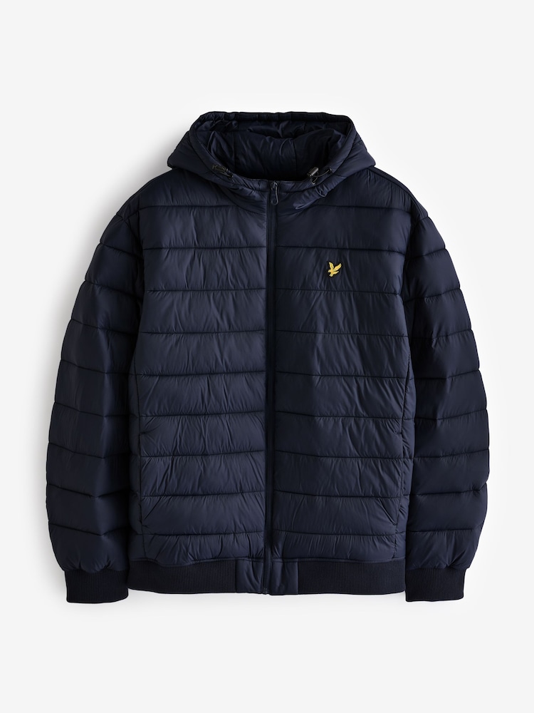 Lyle & Scott Navy Blue Wadded Puffer Jacket - Image 5 of 5
