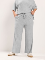 رمادي - Yours Curve Tie Waist Trousers - صورة 1 من 6