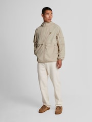 Lyle & Scott Natural Natural Hooded Windbreaker Jacket - Image 3 of 7