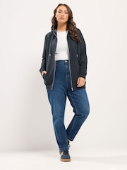 Yours Curve Blue Zip Through Hoodie - Image 2 of 6