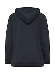 Yours Curve Blue Zip Through Hoodie - Image 6 of 6