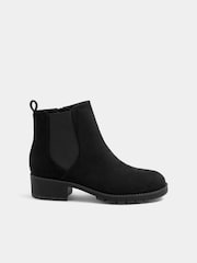 Yours Curve Black Extra Wide Fit Faux Suede Chelsea Boots - Image 2 of 5