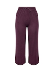 أرجواني - Yours Curve Tie Waist Trousers - صورة 5 من 6