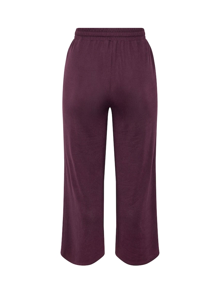 أرجواني - Yours Curve Tie Waist Trousers - صورة 6 من 6 أرجواني - Yours Curve Tie Waist Trousers - صورة 6 من 6