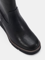 Novo Black Wide Fit Jenna Mid Wedge Casual Ankle Boots - Image 6 of 6