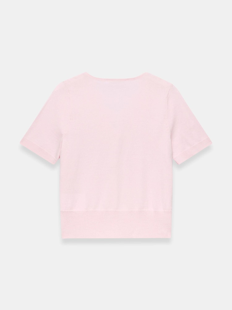 Mint Velvet Pink Lace Trim Cardigan - Image 7 of 7