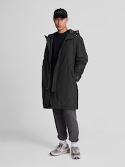 Lyle & Scott Black Longline Parka Coat - Image 2 of 4